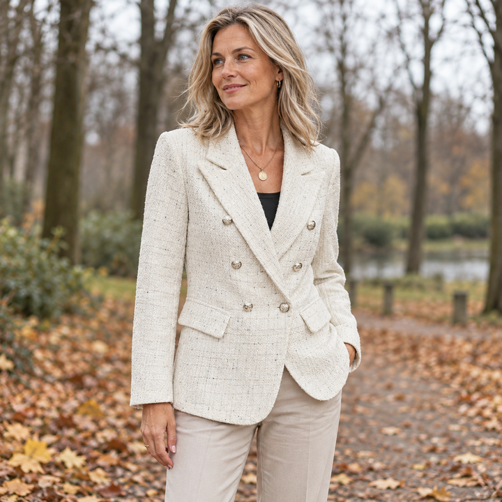 Elske | Luchtige blazer van licht tweed