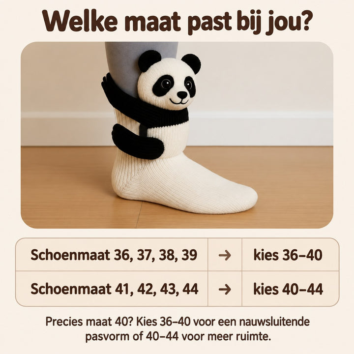 Evi | Knuffelsokken Panda – Maattabel