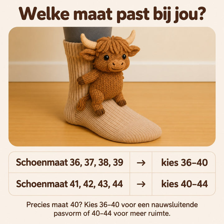 Fenna | Knuffelsokken Schotse Hooglander – Maattabel