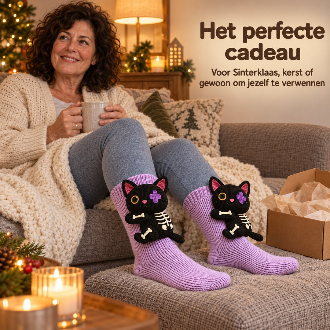 Floor | Knuffelsokken Skeletkat – Het perfecte cadeau