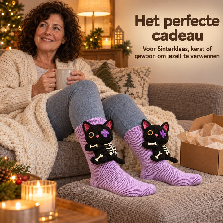 Floor | Knuffelsokken Skeletkat – Het perfecte cadeau