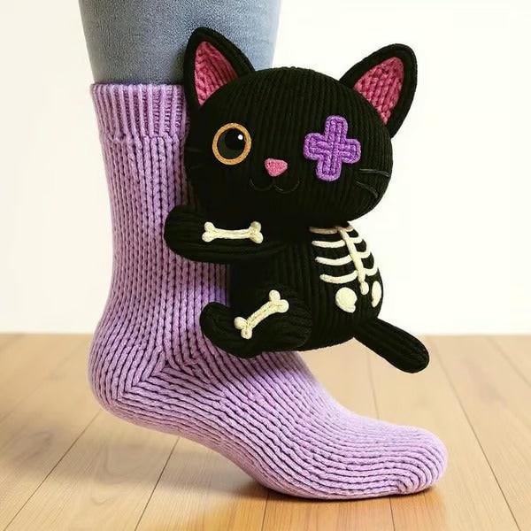 Floor | Knuffelsokken Skeletkat