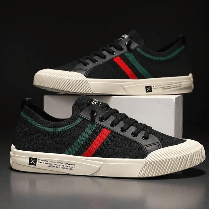 Fons | Gebreide sneakers met contraststrepen