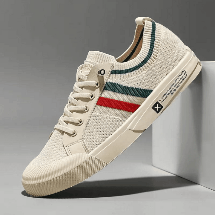 Fons | Gebreide sneakers met contraststrepen