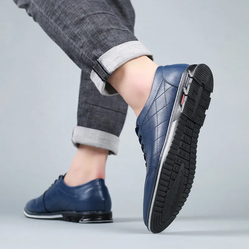 Glenn | Zwarte casual schoenen met structuur