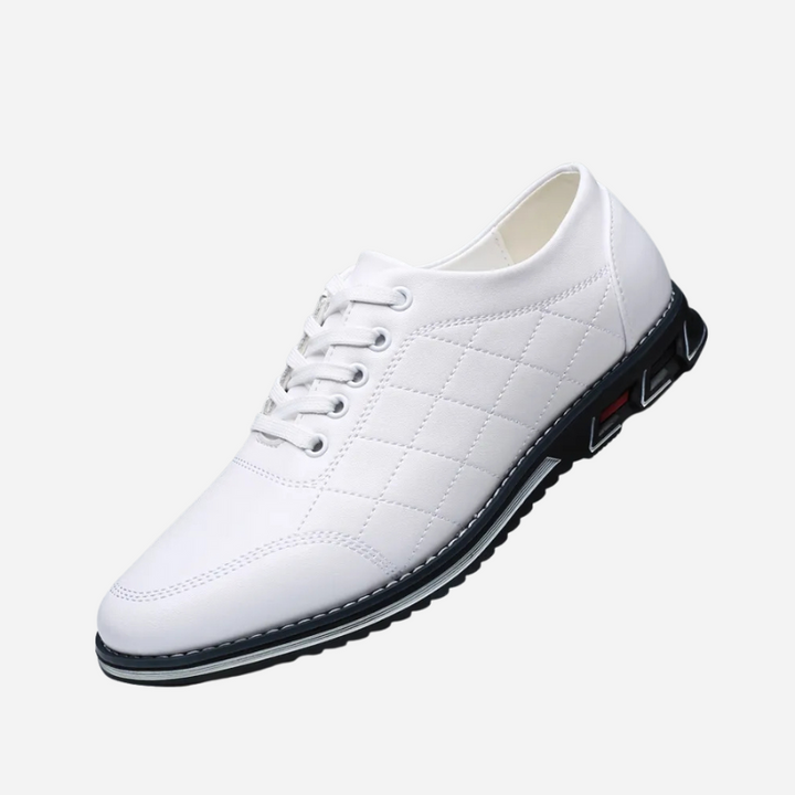 Glenn | Zwarte casual schoenen met structuur