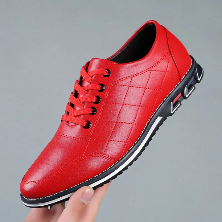 Glenn | Zwarte casual schoenen met structuur