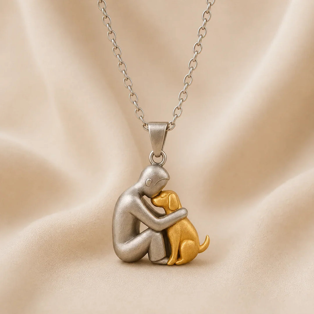 Daan | Ketting eeuwige omhelzing man en hond