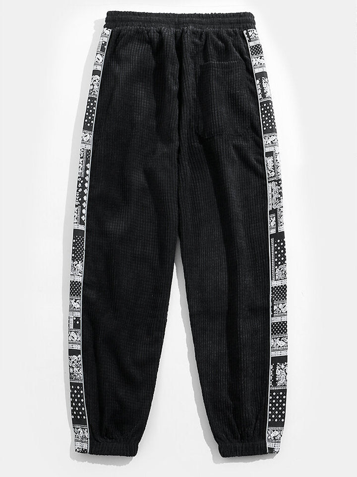 Roel | Corduroy Broek met Paisley Print