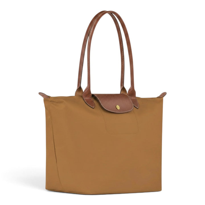 Ineke | Grote opvouwbare shopper in cognacbruin
