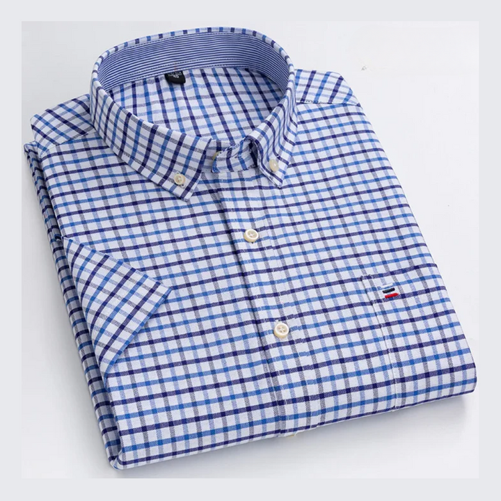 Jonathan | Lichtblauw overhemd met fijne streep