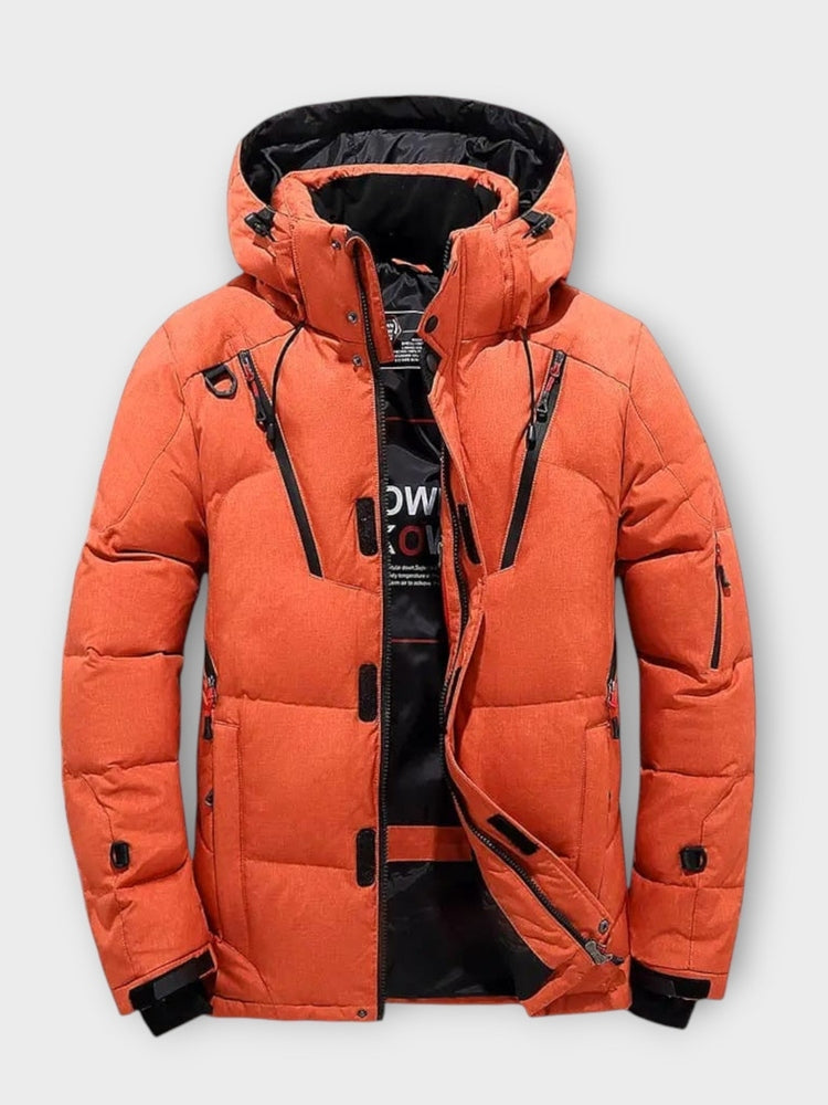 Joris | Oranje winterparka met capuchon