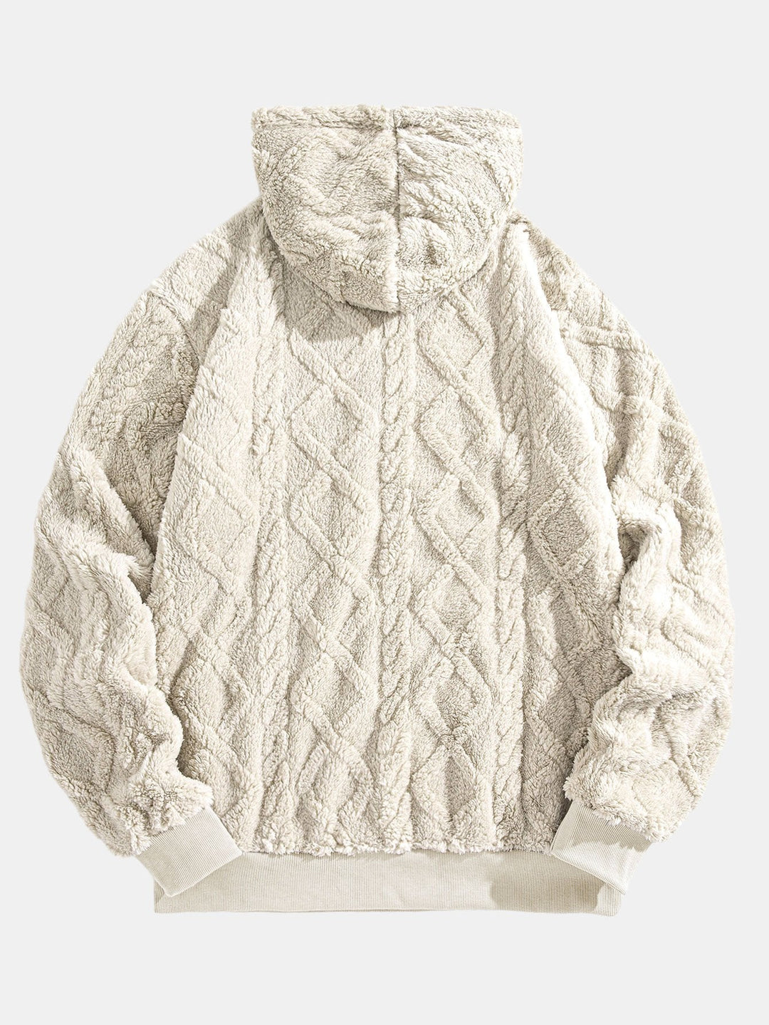 Ids | Hoodie van teddyfleece met geometrisch jacquarddessin