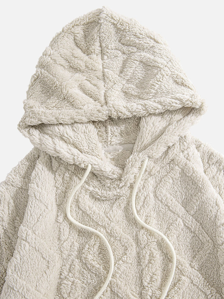 Ids | Hoodie van teddyfleece met geometrisch jacquarddessin