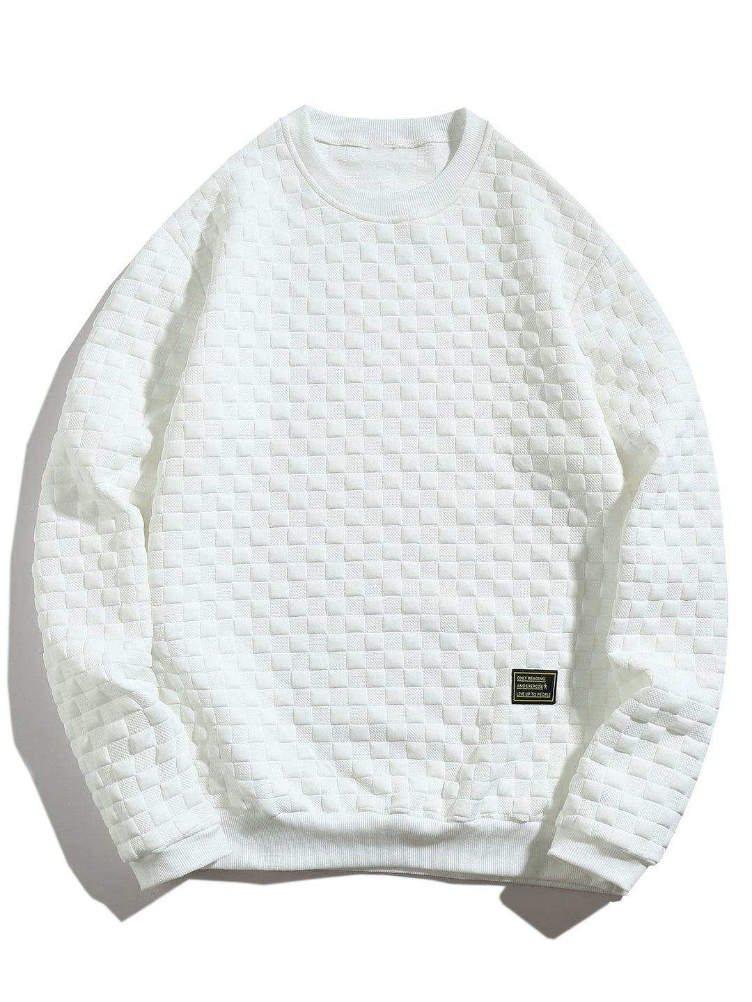 Hidde | Sweater met schaakbordjacquard