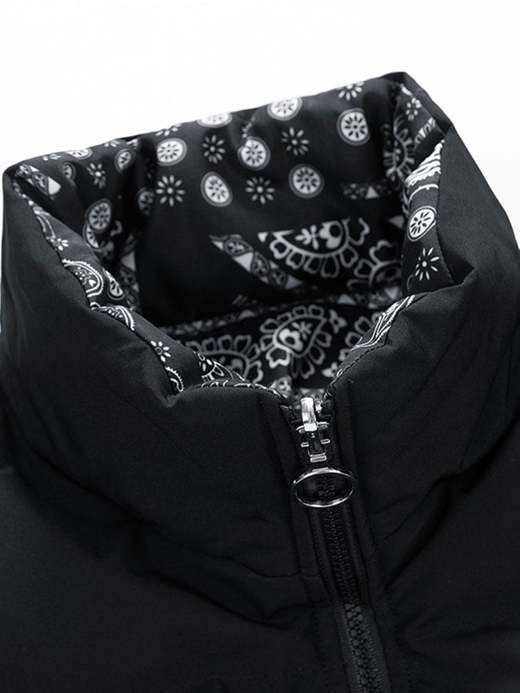 Guus | Omkeerbare puffer jas met paisleyprint