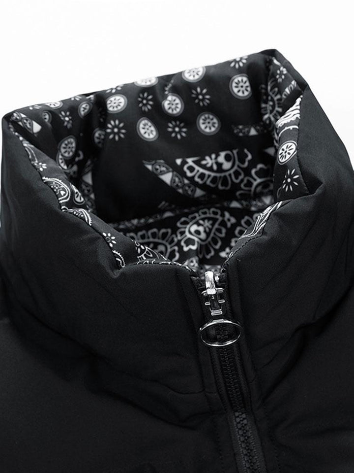 Guus | Omkeerbare puffer jas met paisleyprint