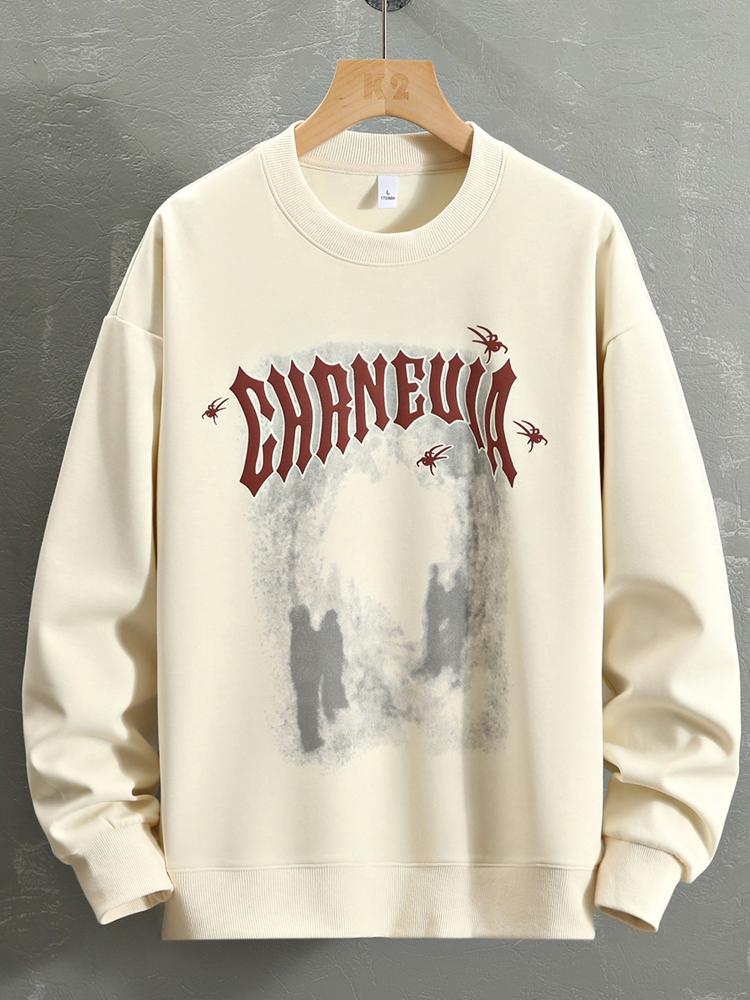 Olivier | Sweater met spin- en tekstopdruk