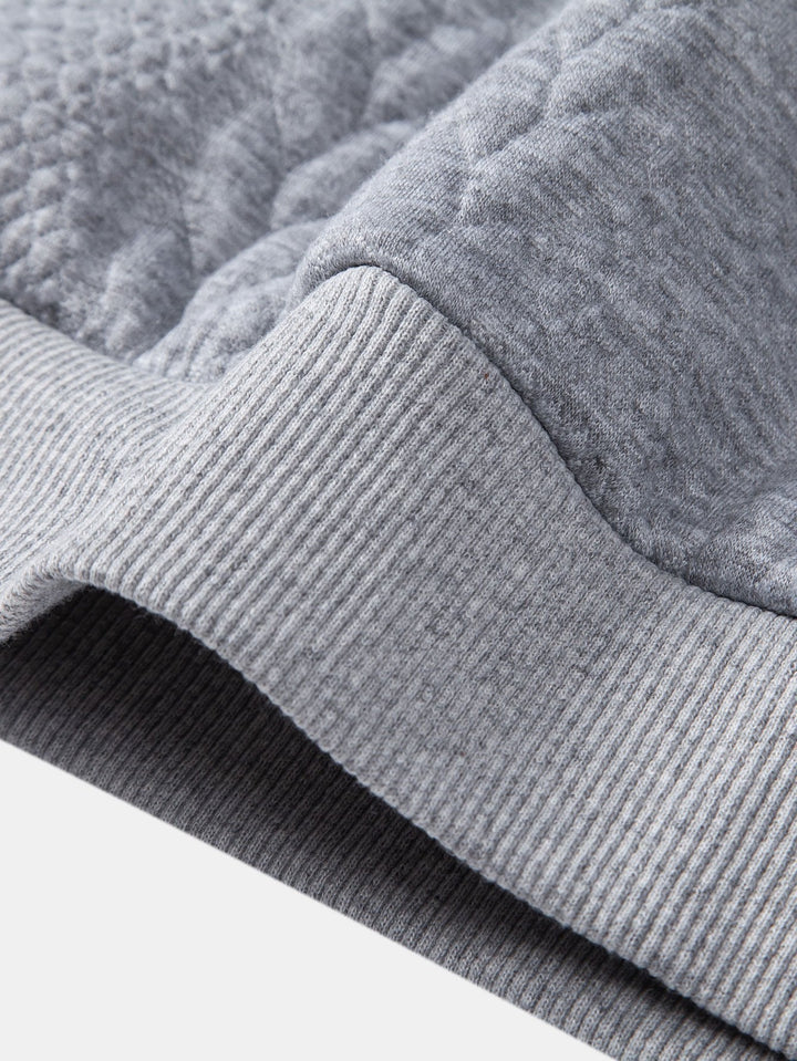Ties | Hoodie met jacquarddessin, tarwemotief en relaxte pasvorm