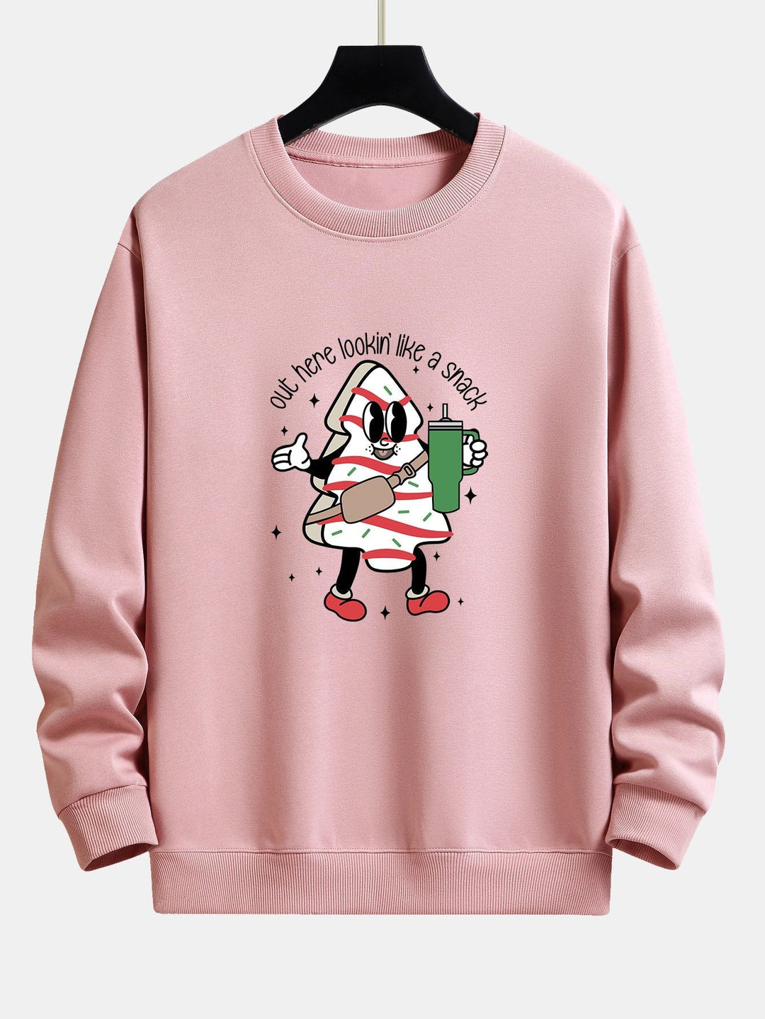Dirk | Kerstsweater met koekmannetjesprint en relaxte pasvorm