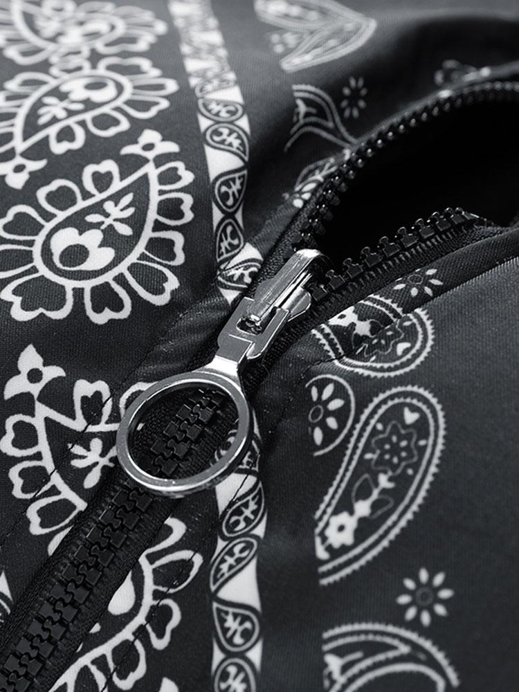 Guus | Omkeerbare puffer jas met paisleyprint