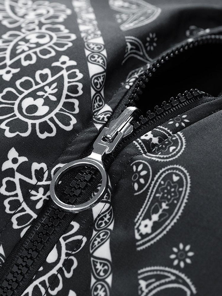 Guus | Omkeerbare puffer jas met paisleyprint