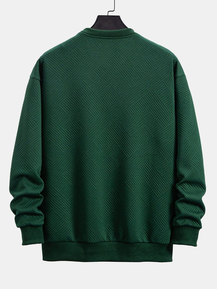 Thomas | Sweater met geometrische strepen en relaxte pasvorm
