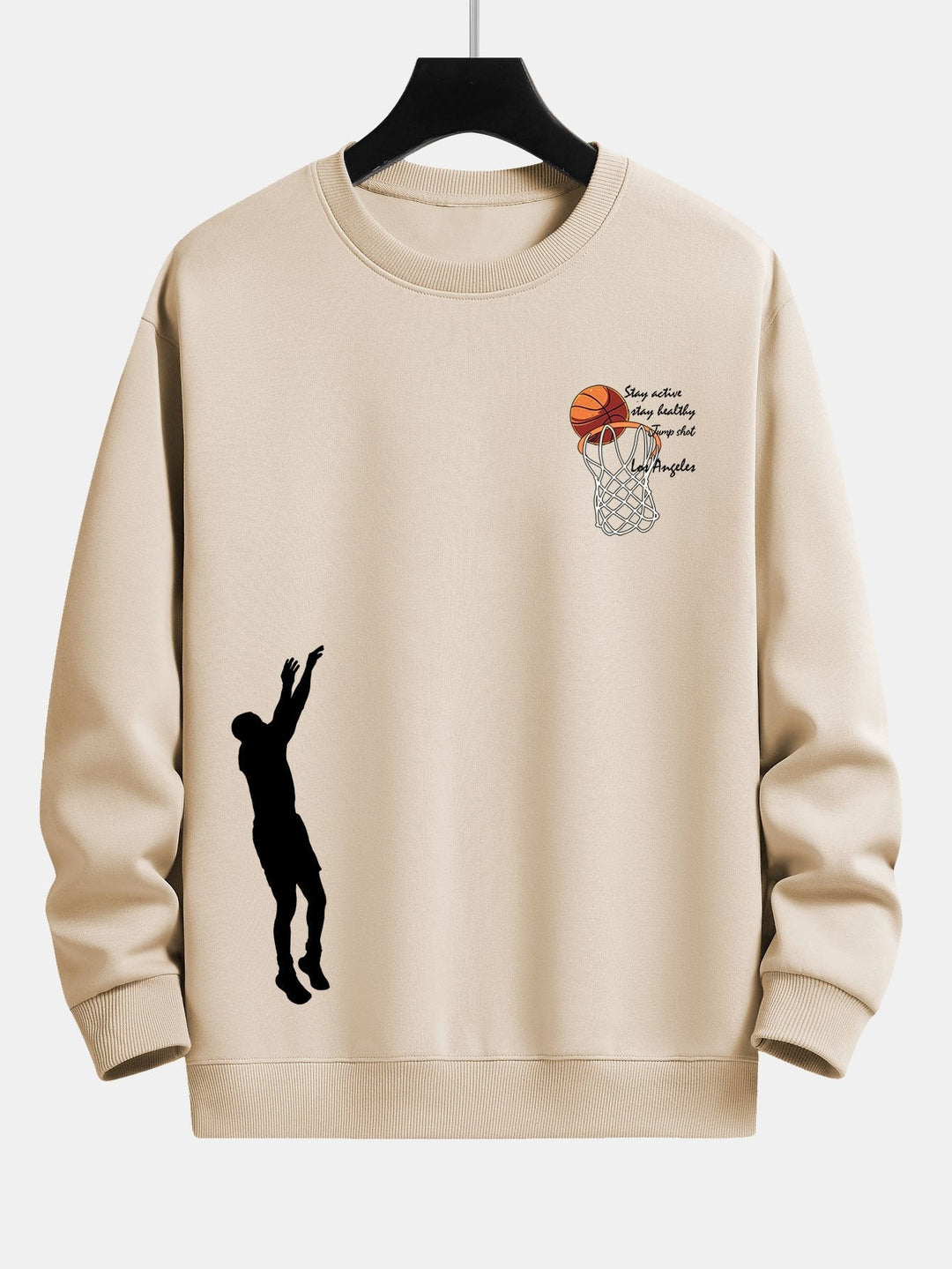 Pepijn | Sweater met basketbalprint en relaxte pasvorm