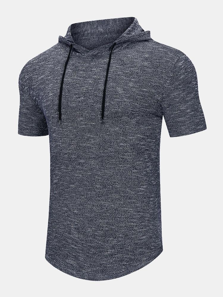 Eduard | Slim-fit gebreid T-shirt met capuchon