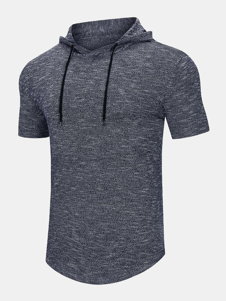 Eduard | Slim-fit gebreid T-shirt met capuchon