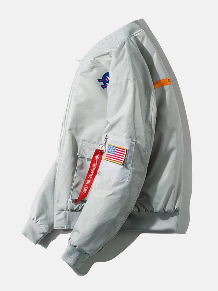 Udo | Oversized bomber jack met nasa-print