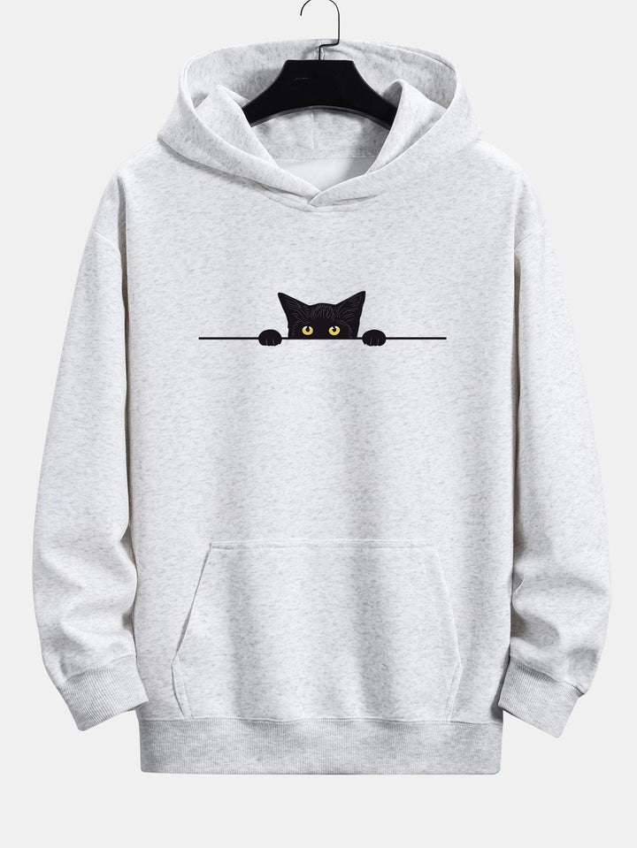 Otto | Hoodie met zwarte kattenprint en relaxte pasvorm