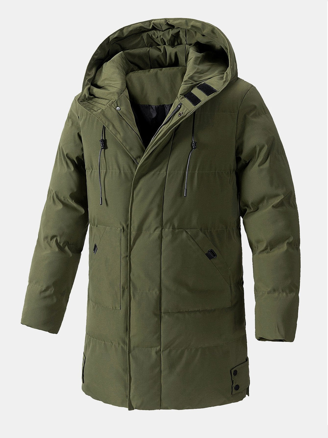 Erik | Verlengde puffer jas met capuchon