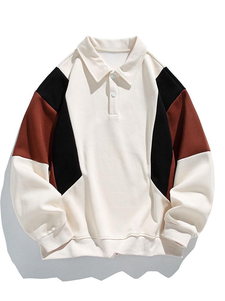 Pim | Polosweater met kleurvlakken en relaxte pasvorm