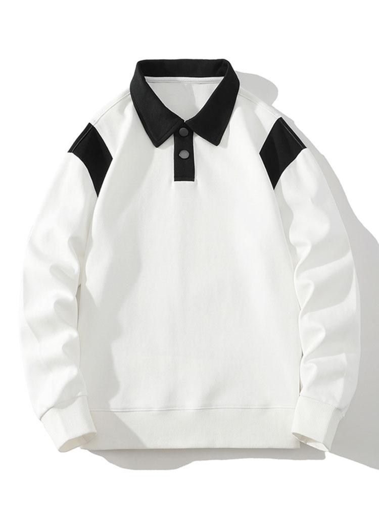 Tobias | Polosweater met contrastdetails