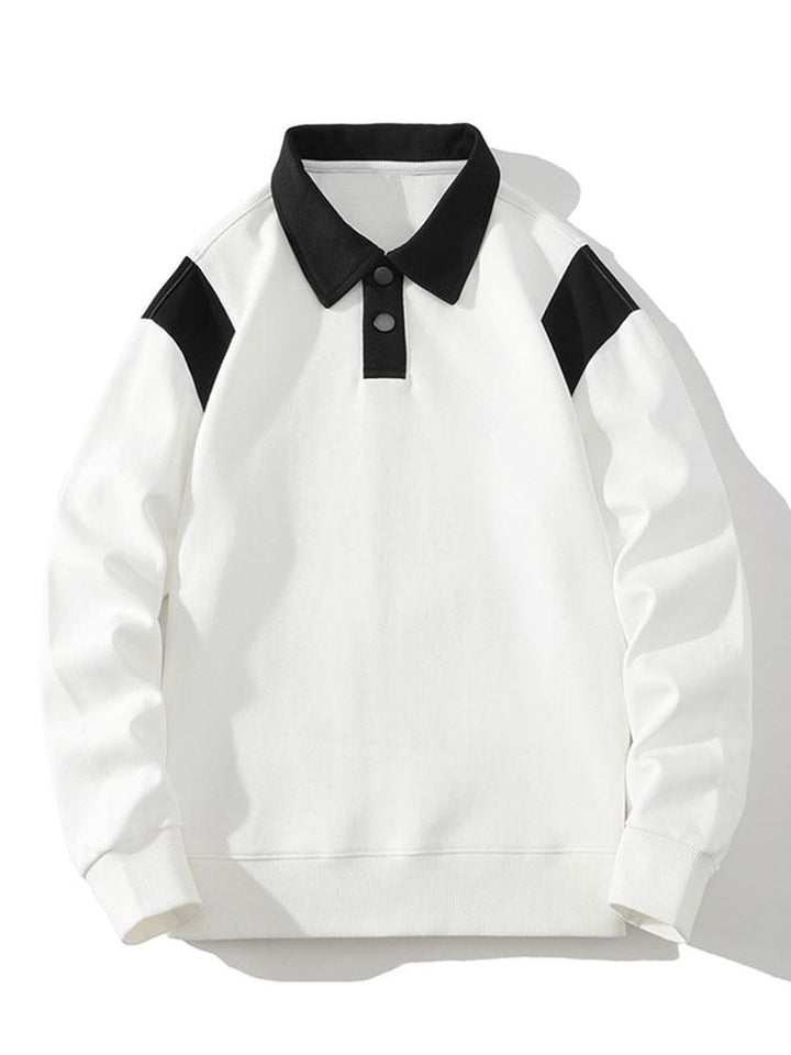 Tobias | Polosweater met contrastdetails