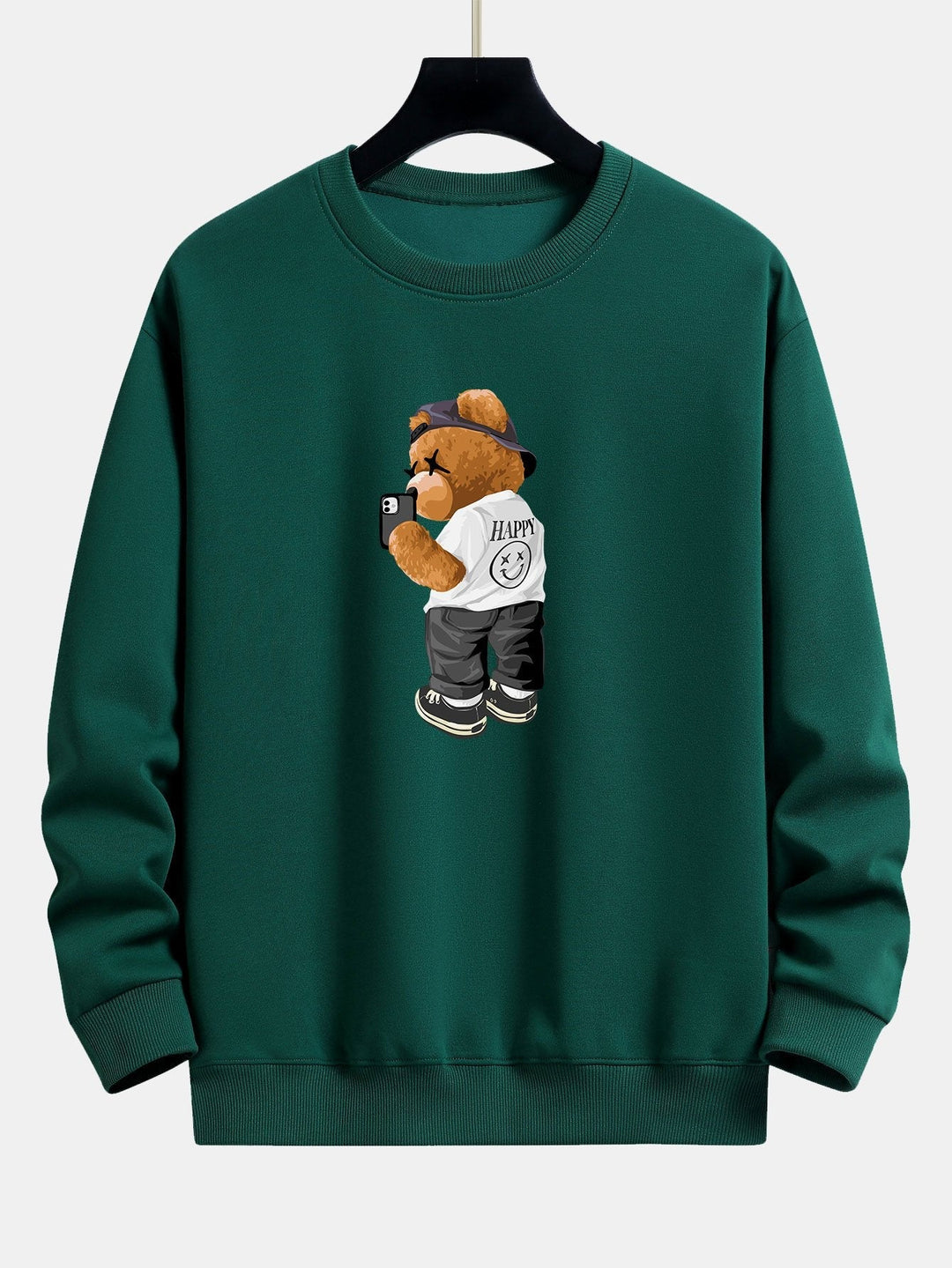 Bram | Sweater met speelse beerprint en relaxte pasvorm
