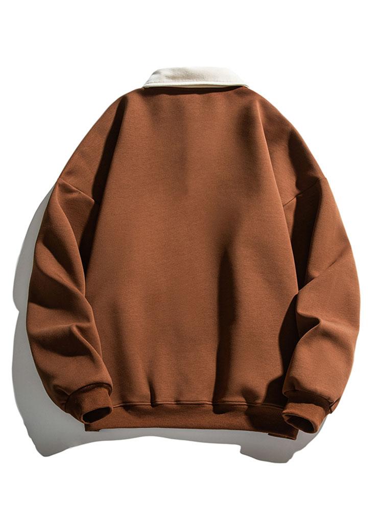 Rein | Polosweater met contrastdetails en relaxte pasvorm