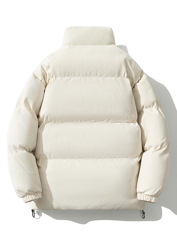 Jasper | Corduroy puffer jas met coltrechterkraag