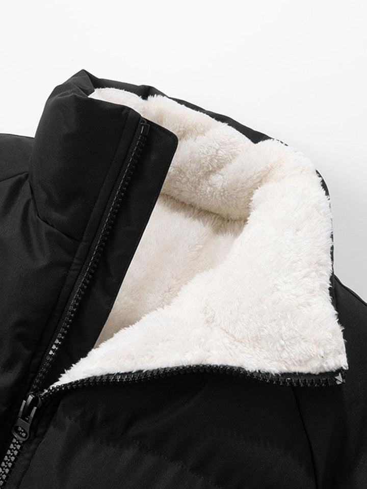 Sven | Puffer jas met teddyvoering