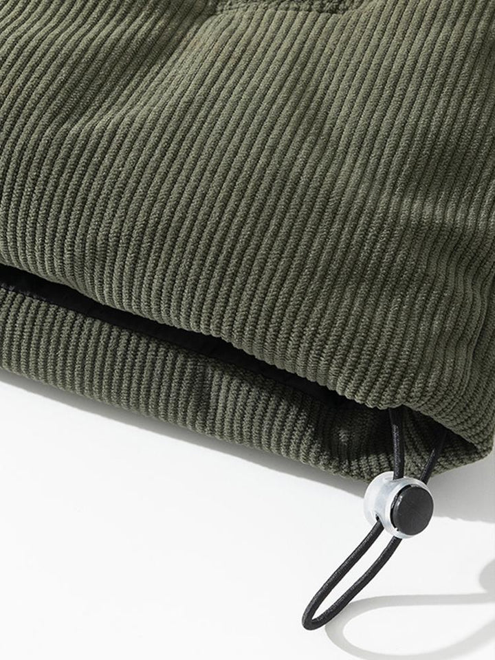 Jasper | Corduroy puffer jas met coltrechterkraag