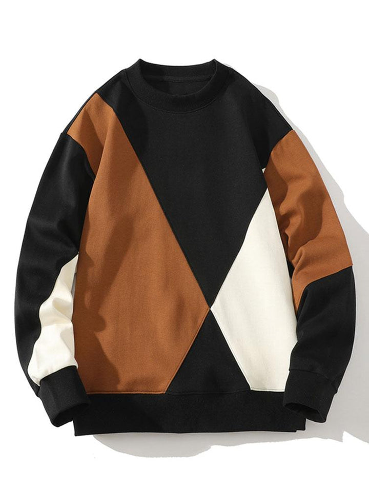 Pieter | Sweater met patchworkdetails en kleurvlakken