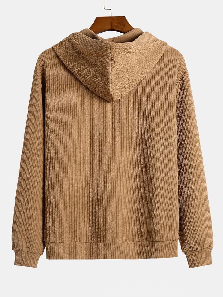 Cornelis | Basic hoodie met ribstructuur