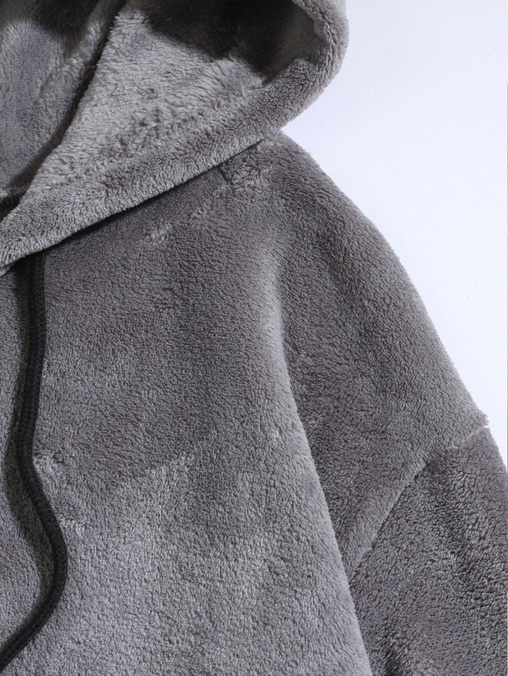 Reinier | Hoodie van teddyfleece met oortjes en relaxte pasvorm