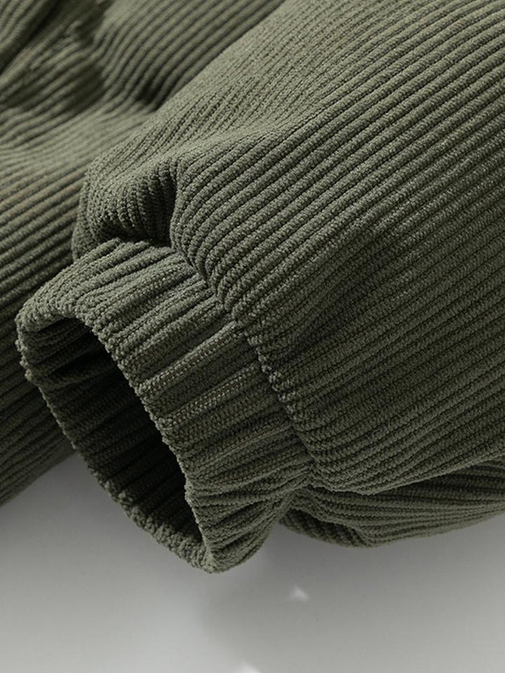 Jasper | Corduroy puffer jas met coltrechterkraag