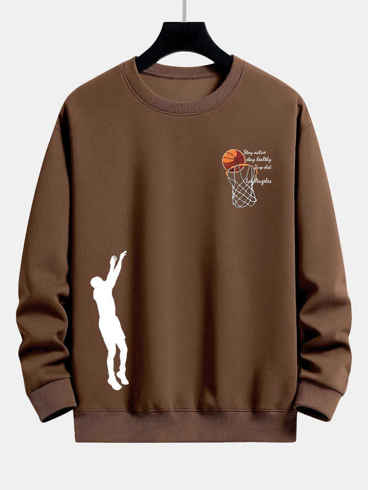 Pepijn | Sweater met basketbalprint en relaxte pasvorm