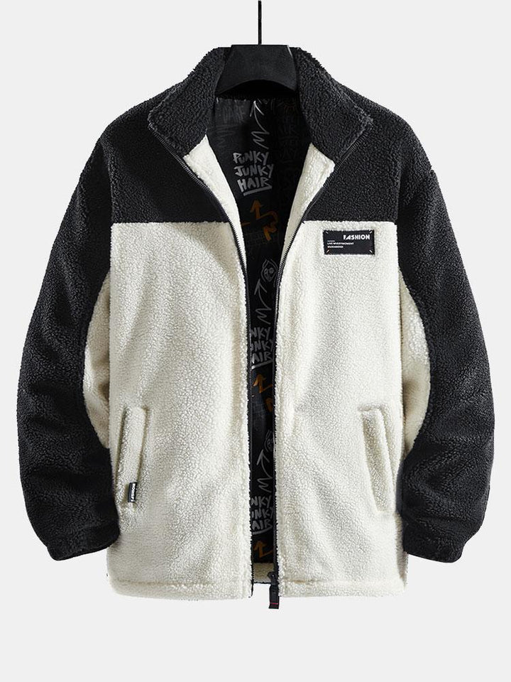 Sander | Teddyfleece jack met patchwork