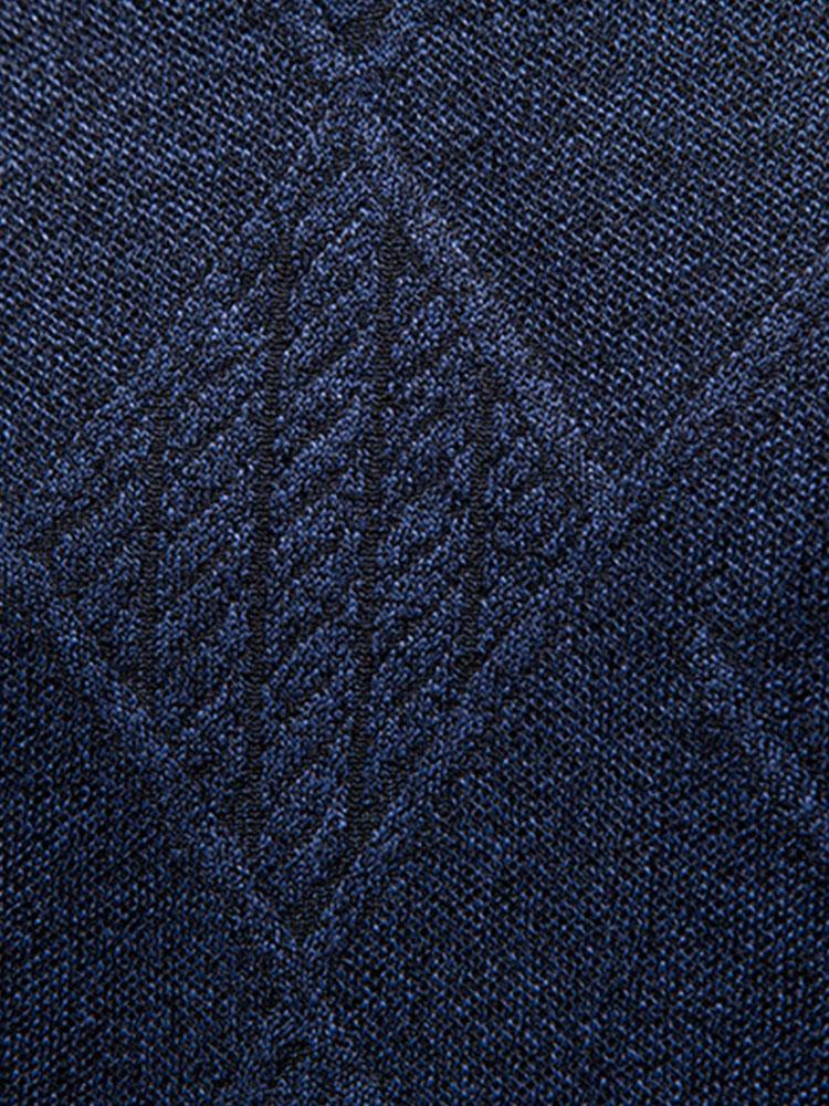 Rens | Trui met geometrisch ruitpatroon