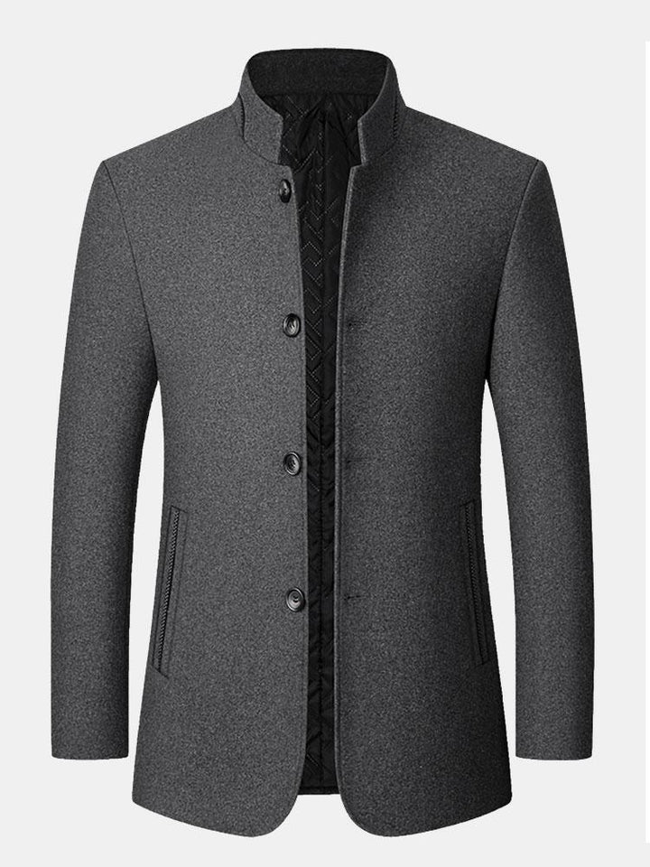 Gijs | Blazer met opstaande kraag in wolmix