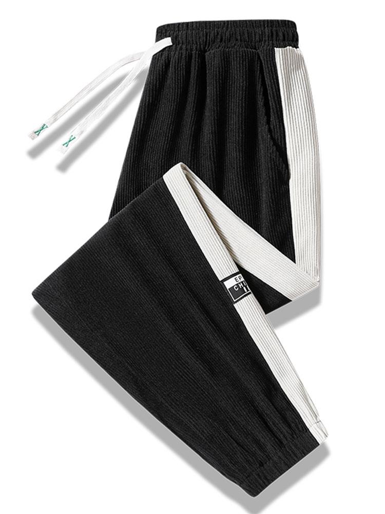 Sam | Corduroy Joggingbroek met Zijstreep